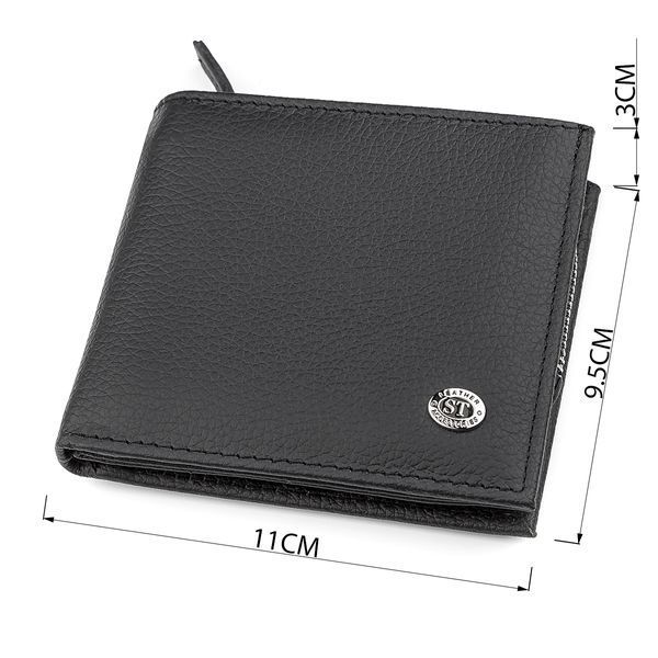 Мужской кошелек ST Leather 18343 (ST154) натуральная кожа Черный 18343 фото