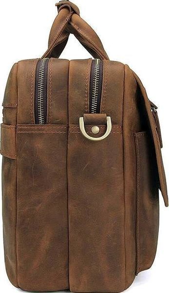 Сумка Vintage 14563 из натуральной винтажной кожи Коричневая 14563 фото