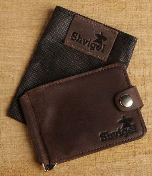 Затискач для купюр SHVIGEL 13786 Коричневий 13786 фото