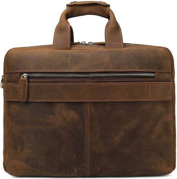 Сумка Vintage 14563 из натуральной винтажной кожи Коричневая 14563 фото