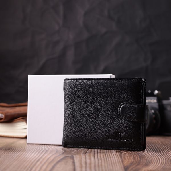 Горизонтальное портмоне для мужчин из натуральной кожи ST Leather 22459 Черный 22459 фото