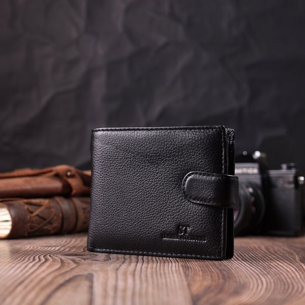 Горизонтальное портмоне для мужчин из натуральной кожи ST Leather 22459 Черный 22459 фото
