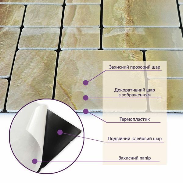 Самоклеящаяся PET мозаика 300х300х4мм SW-00002442 SW-00002442 фото