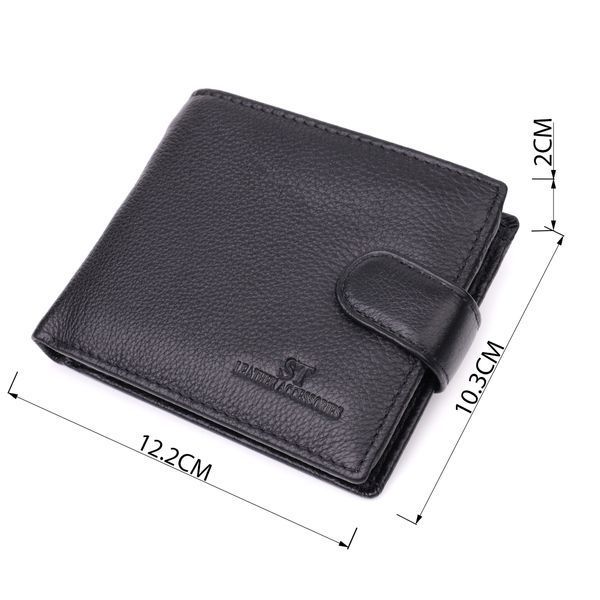 Горизонтальное портмоне для мужчин из натуральной кожи ST Leather 22459 Черный 22459 фото