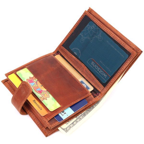 Мужской вертикальный кошелек в винтажной коже KARYA 21388 Рыжий 21388 фото