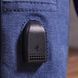Сумка с USB кабелем через плечо из плотного текстиля 21224 Vintage Синяя 21224 фото 9
