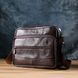 Горизонтальная удобная сумка с ручкой для мужчин из натуральной кожи Vintage 22940 Коричневый 22940 фото 9