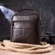 Практичная мужская сумка кожаная 21274 Vintage Коричневая 21274 фото 9