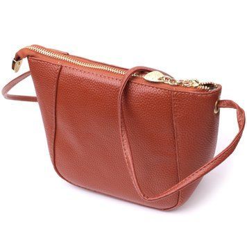 Невелика сумка жіноча через плече з натуральної шкіри Vintage 22300 Коричнева 22300 фото
