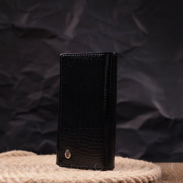 Лаковый женский кошелек с визитницей ST Leather 19403 Черный 19403 фото