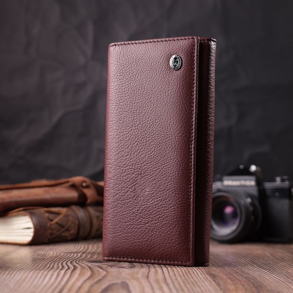 Жіночий гаманець горизонтального формату з натуральної шкіри ST Leather 22515 Бордовий 22515 фото
