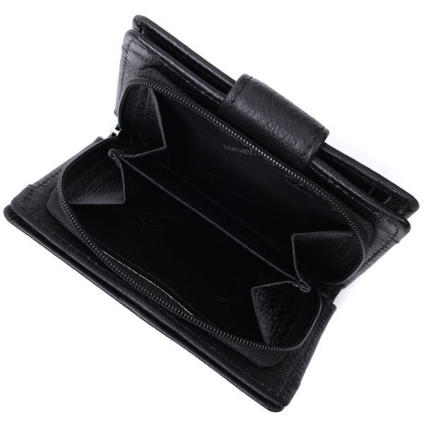 Женский кошелек с монетницей и блоком для пропусков из натуральной кожи ST Leather 22713 Черный 22713 фото