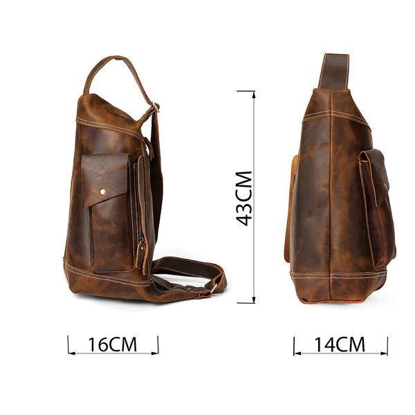 Чоловіча вінтажна сумка через плече Vintage 14782 Коричнева 14782 фото