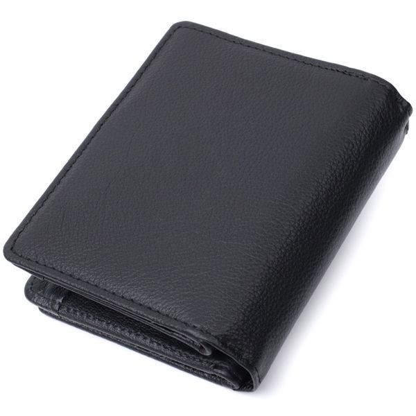 Женский кошелек с монетницей и блоком для пропусков из натуральной кожи ST Leather 22713 Черный 22713 фото