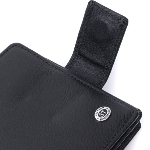 Женский кошелек с монетницей и блоком для пропусков из натуральной кожи ST Leather 22713 Черный 22713 фото