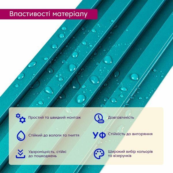Рейка декоративная WPC стеновая 3000х160х23мм Темная бирюза SW-00001863 SW-00001863 фото