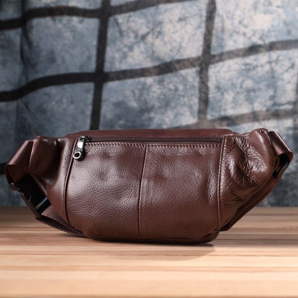 Практичная бананка для мужчин из натуральной кожи Vintage sale_15107 Темно-коричневый sale_15107 фото