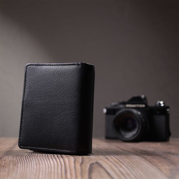 Женский кошелек с монетницей и блоком для пропусков из натуральной кожи ST Leather 22713 Черный 22713 фото