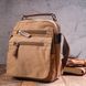 Небольшая мужская сумка из плотного текстиля 21226 Vintage Коричневая 21226 фото 9