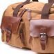 Удобная дорожная сумка из плотного текстиля 21239 Vintage Коричневая 21239 фото 5