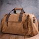Удобная дорожная сумка из плотного текстиля 21239 Vintage Коричневая 21239 фото 10