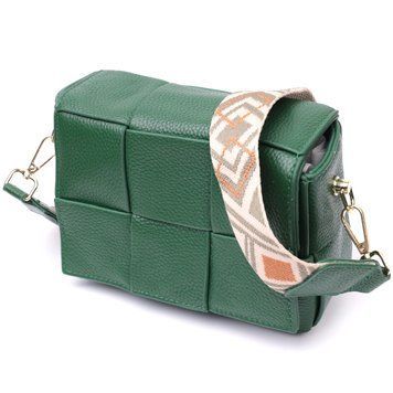 Компактна вечірня сумка для жінок з палітурками з натуральної шкіри Vintage 22312 Зелена 22312 фото