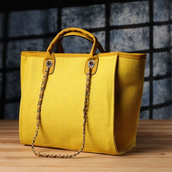 Яскрава жіноча сумка на літо з якісного текстилю Vintage sale_15135 Жовтий sale_15135 фото
