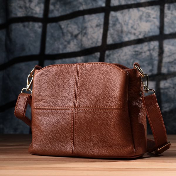 Чудова сумка жіноча з твердим дном з натуральної шкіри Vintage sale_15108 Рудий sale_15108 фото
