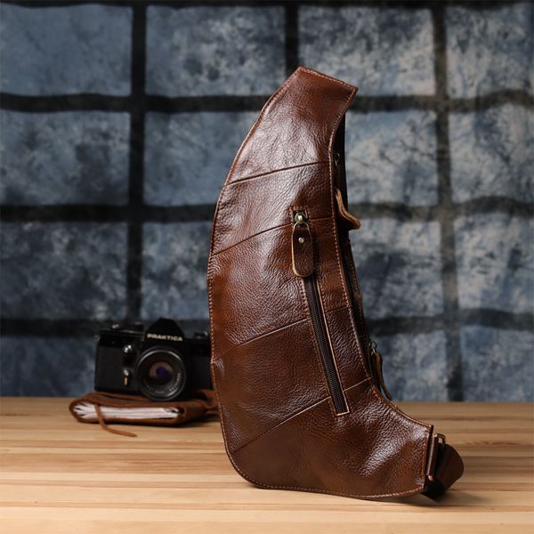 Чоловіча сумка через плече з гладкої натуральної шкіри Vintage 22965 Коричневий 22965 фото