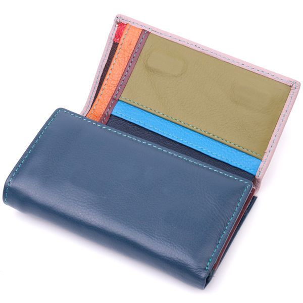 Практичный женский кошелек в три сложения из натуральной кожи ST Leather 19445 Разноцветный 19445 фото
