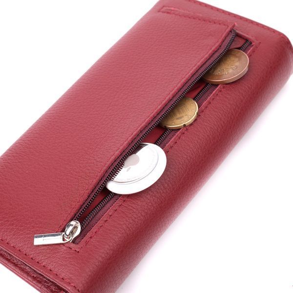 Горизонтальний жіночий гаманець з натуральної шкіри ST Leather 22516 Бордовий 22516 фото