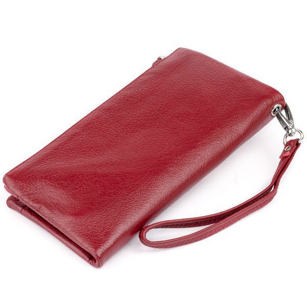 Гаманець-клатч зі шкіри з кишенею для мобільного ST Leather 19311 Бордовий 19311 фото