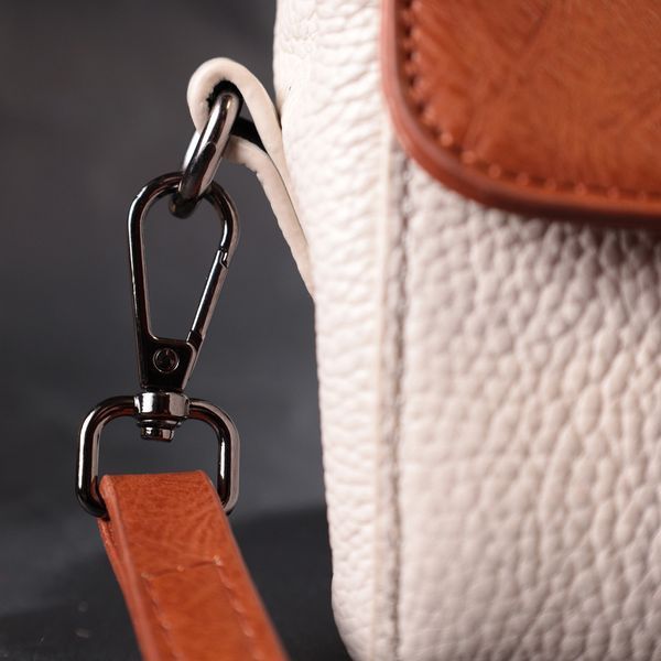 Оригинальная женская сумка в винтажном стиле из натуральной кожи Vintage 22350 Белая 22350 фото