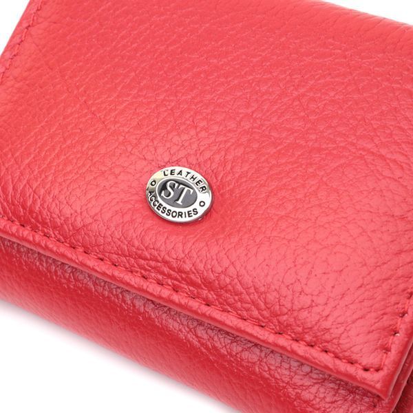 Компактне жіноче портмоне з монетницею із натуральної шкіри ST Leather 22729 Червоний 22729 фото