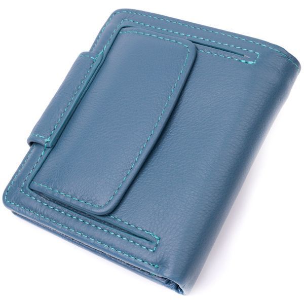 Красивое кожаное портмоне с монетницей снаружи для стильных женщин ST Leather 19457 Бирюзовый 19457 фото