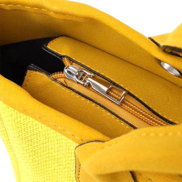 Яскрава жіноча сумка на літо з якісного текстилю Vintage sale_15135 Жовтий sale_15135 фото
