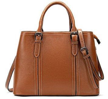 Классическая женская сумка в коже флотар Vintage 14875 Рыжая 14875 фото