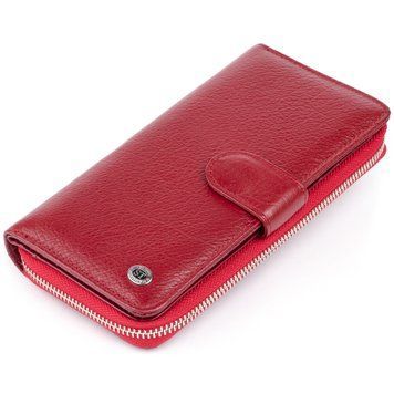 Вертикальный вместительный кошелек из кожи женский ST Leather 19307 Бордовый 19307 фото