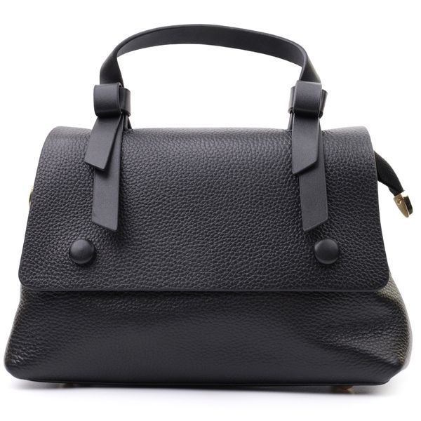 Люксова сумка для жінок з короткою ручкою з натуральної шкіри Vintage 22670 Чорна 22670 фото