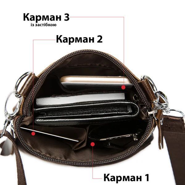Сумка мужская Vintage кожаная 14608 Коричневый 14608 фото