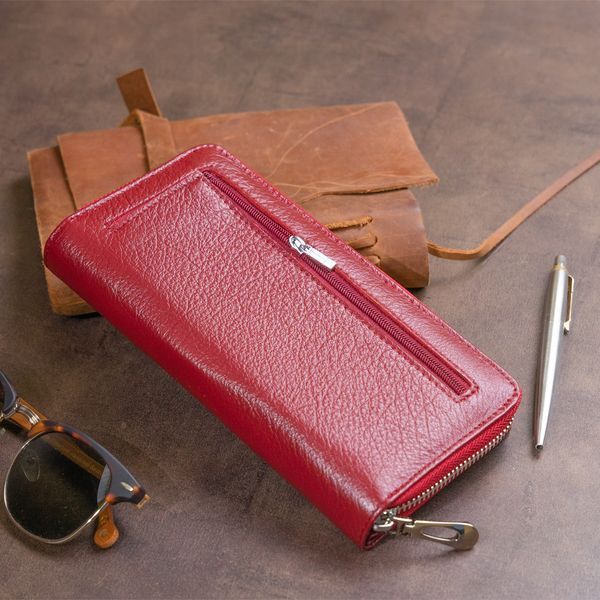Вертикальный вместительный кошелек из кожи женский ST Leather 19307 Бордовый 19307 фото