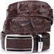 Ремінь-автомат CROCODILE LEATHER 18235 з натуральної шкіри крокодила (каймана) Коричневий 18235 фото 1