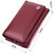 Симпатичный женский кошелек в три сложения из натуральной кожи ST Leather 19470 Бордовый 19470 фото 3