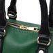 Кожаная сумка бочонок с темными акцентами Vintage 22351 Зеленая 22351 фото 5