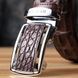 Ремінь-автомат CROCODILE LEATHER 18235 з натуральної шкіри крокодила (каймана) Коричневий 18235 фото 13