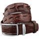 Ремінь-автомат CROCODILE LEATHER 18235 з натуральної шкіри крокодила (каймана) Коричневий 18235 фото 6
