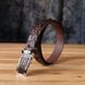 Ремінь-автомат CROCODILE LEATHER 18235 з натуральної шкіри крокодила (каймана) Коричневий 18235 фото 12