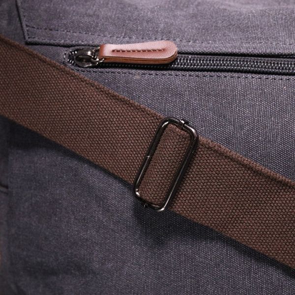 Мужская сумка для ноутбука с клапаном текстильная 21240 Vintage Черная 21240 фото