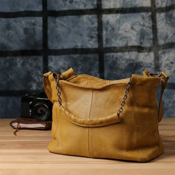 Практичная женская сумка из натуральной кожи Vintage 22991 Желтый 22991 фото