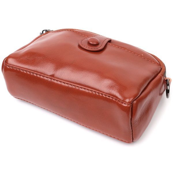Глянцевая женская сумка на каждый день из натуральной кожи Vintage 22419 Коричневый 22419 фото